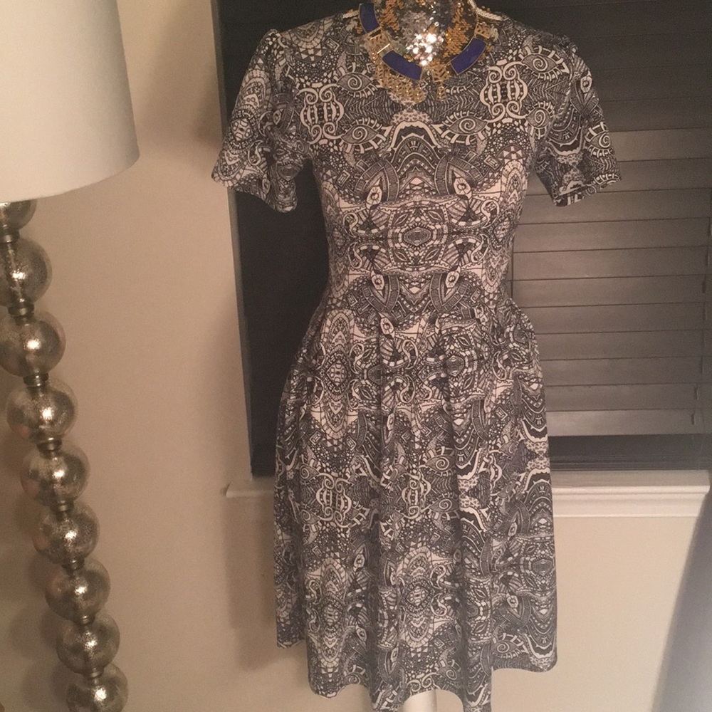 LuLaRoe Black and white dress